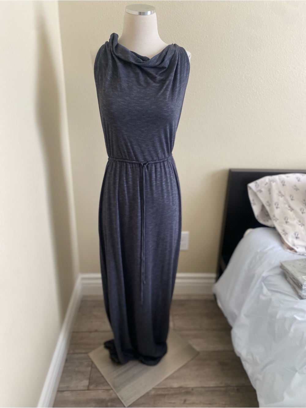 Target Sleeveless Cowl Neck Maxi Dress in Charcoal